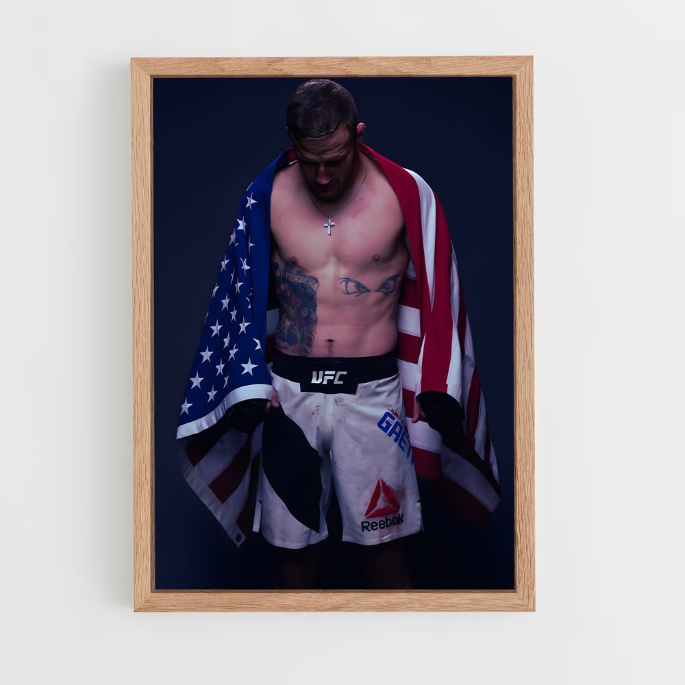 Poster Gaethje en Action – affiche MMA (vue 4)
